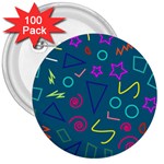 Memphis  3  Buttons (100 pack)  Front