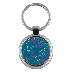 Memphis  Key Chain (round) by Sobalvarro