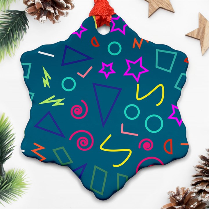 Memphis  Snowflake Ornament (Two Sides)