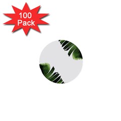 Banana Leaves 1  Mini Buttons (100 Pack)  by goljakoff