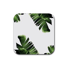 Banana Leaves Rubber Coaster (square)  by goljakoff