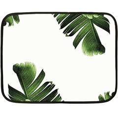 Banana Leaves Double Sided Fleece Blanket (mini)  by goljakoff