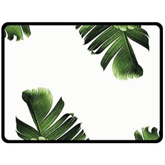 Banana Leaves Fleece Blanket (large)  by goljakoff