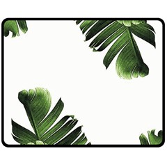 Banana Leaves Fleece Blanket (medium)  by goljakoff