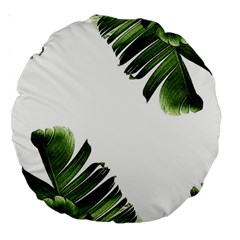 Banana Leaves Large 18  Premium Round Cushions