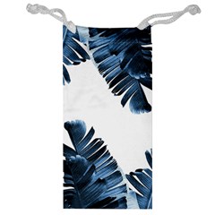 Blue Banana Leaves Jewelry Bag by goljakoff