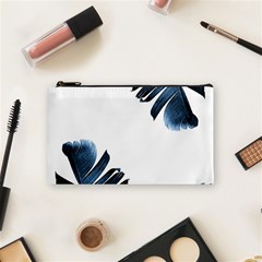 Blue Banana Leaves Cosmetic Bag (small) by goljakoff