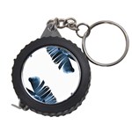 Blue banana leaves Measuring Tape Front