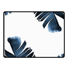 Blue Banana Leaves Fleece Blanket (small) by goljakoff