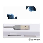 Blue banana leaves Memory Card Reader (Stick) Front