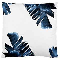 Blue Banana Leaves Standard Flano Cushion Case (two Sides) by goljakoff