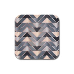 Modern Triangles Rubber Square Coaster (4 Pack)  by LoolyElzayat