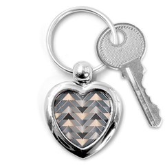 Modern Triangles Key Chain (heart) by LoolyElzayat