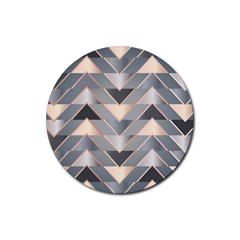 Modern Triangles Rubber Round Coaster (4 Pack)  by LoolyElzayat