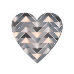 Modern Triangles Heart Magnet by LoolyElzayat