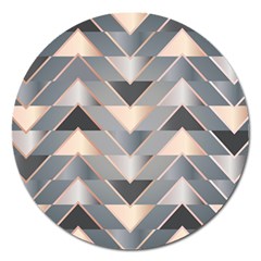 Modern Triangles Magnet 5  (round) by LoolyElzayat