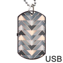 Modern Triangles Dog Tag Usb Flash (one Side) by LoolyElzayat