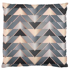 Modern Triangles Large Flano Cushion Case (one Side)