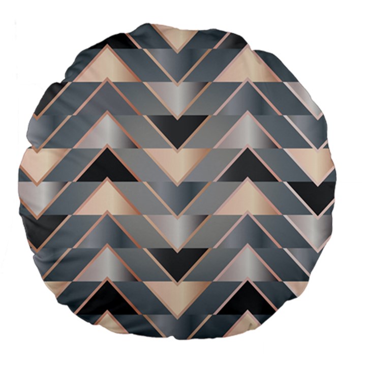 Modern Triangles Large 18  Premium Flano Round Cushions