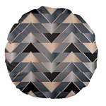 Modern Triangles Large 18  Premium Flano Round Cushions Back