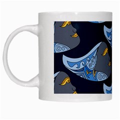 Queen Fish Doodle Art White Mugs by tmsartbazaar