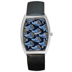 Queen Fish Doodle Art Barrel Style Metal Watch by tmsartbazaar