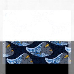 Queen Fish Doodle Art Rectangular Jigsaw Puzzl by tmsartbazaar