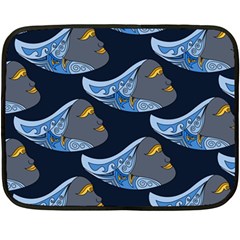 Queen Fish Doodle Art Fleece Blanket (mini) by tmsartbazaar