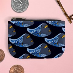 Queen Fish Doodle Art Mini Coin Purse by tmsartbazaar