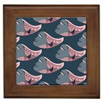 Doodle Queen Fish Pattern Framed Tile Front