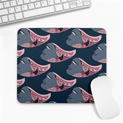 Doodle Queen Fish Pattern Large Mousepads by tmsartbazaar