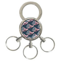 Doodle Queen Fish Pattern 3-ring Key Chain by tmsartbazaar