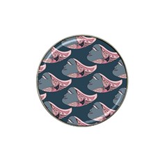 Doodle Queen Fish Pattern Hat Clip Ball Marker by tmsartbazaar