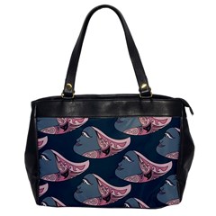 Doodle Queen Fish Pattern Oversize Office Handbag by tmsartbazaar