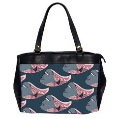 Doodle Queen Fish Pattern Oversize Office Handbag (2 Sides) by tmsartbazaar