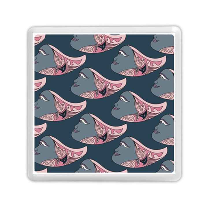 Doodle Queen Fish Pattern Memory Card Reader (Square)