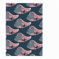 Doodle Queen Fish Pattern Small Garden Flag (two Sides) by tmsartbazaar