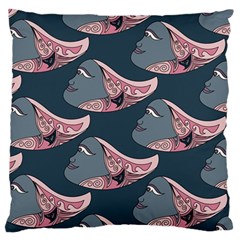 Doodle Queen Fish Pattern Large Cushion Case (one Side) by tmsartbazaar