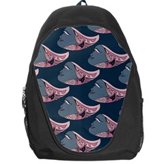 Doodle Queen Fish Pattern Backpack Bag by tmsartbazaar