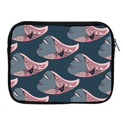 Doodle Queen Fish Pattern Apple Ipad 2/3/4 Zipper Cases by tmsartbazaar