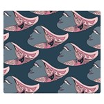 Doodle Queen Fish Pattern Double Sided Flano Blanket (Small)  50 x40  Blanket Front