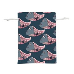 Doodle Queen Fish Pattern Lightweight Drawstring Pouch (m) by tmsartbazaar