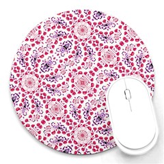 Modern Ornate Pattern Design Round Mousepads