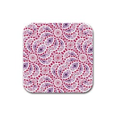 Modern Ornate Pattern Design Rubber Square Coaster (4 Pack) 