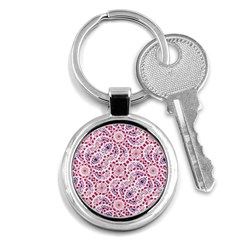 Modern Ornate Pattern Design Key Chain (round)