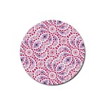 Modern Ornate Pattern Design Rubber Round Coaster (4 pack)  Front