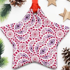 Modern Ornate Pattern Design Star Ornament (two Sides)