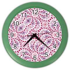 Modern Ornate Pattern Design Color Wall Clock