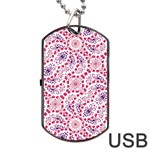 Modern Ornate Pattern Design Dog Tag USB Flash (Two Sides) Front