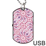 Modern Ornate Pattern Design Dog Tag USB Flash (Two Sides) Back